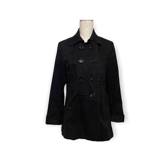 Faconnable Black Pea Coat Jacket - Picture 1 of 7
